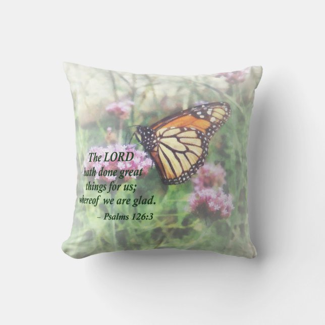 Coussin Psaume 126 3 L'Éternel a fait de grandes choses (Recto)