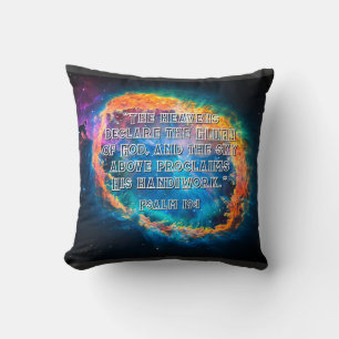 Coussin Psaume 19:1 Les cieux proclamant la gloire de Dieu