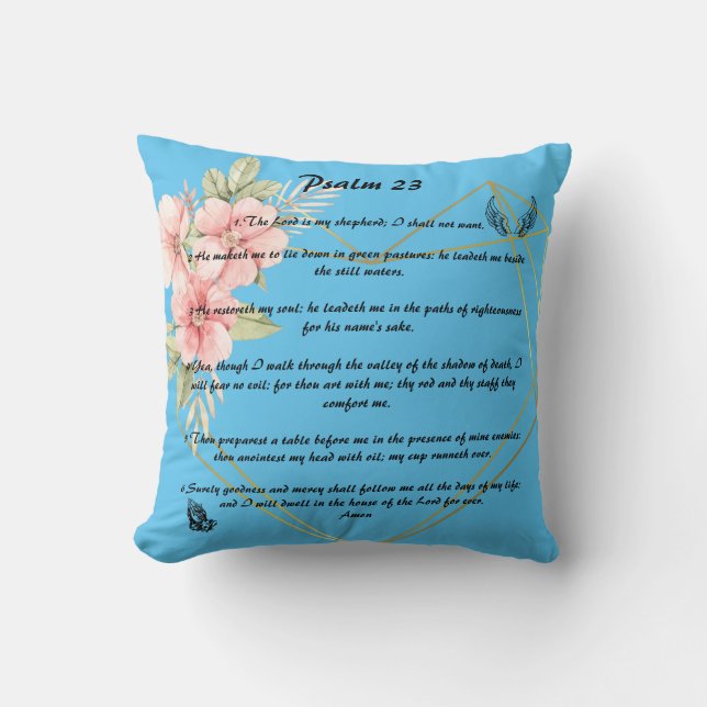 Coussin Psaume 23 (Recto)