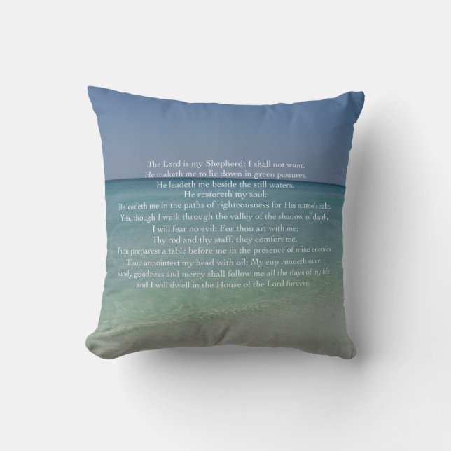 Coussin Psaume 23 Le Seigneur est Mon Pasteur (Recto)