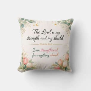 Coussin Psaume 28:7 Verset Biblique, Décoration Juive Mess