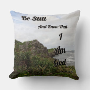 Coussin Psaume 46:10 Pittoresque Bible Verse