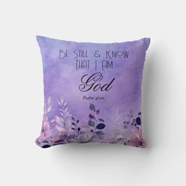 Coussin Psaume 46:10 verset biblique (Recto)