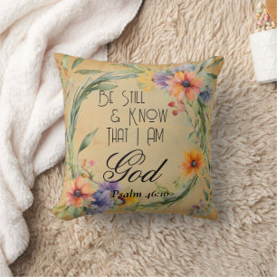 Coussin Psaume 46:10 verset biblique