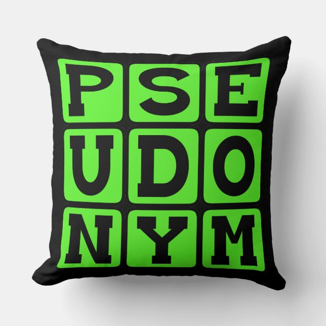 Coussin Pseudonyme, Alias (Recto)
