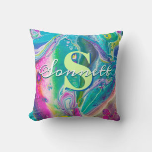 Coussin Psychédélic Acrylique Flow
