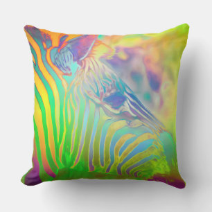 Coussin Psychédélic Wild Life Zebra