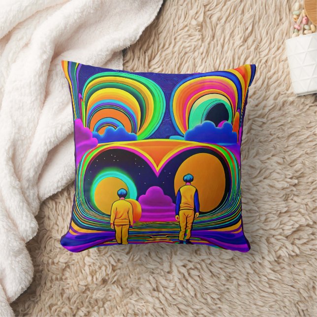 Coussin Psychedelic world (Couverture)