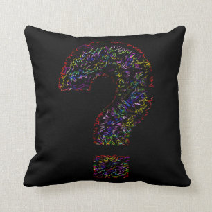Coussin psychédélique de point d'interrogation s