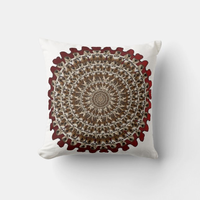 coussin psychédélique kangourou art (Recto)