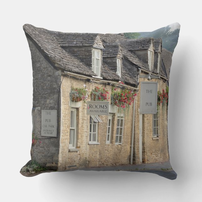Coussin Pub de village dans le Cotswolds (Recto)