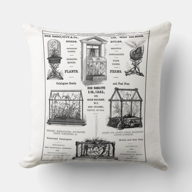 Coussin Publicité pour l'annonce rustique de "Dick (Recto)
