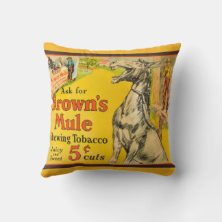 Coussin Publicité pour le tabac à mâcher rustique de la Mu