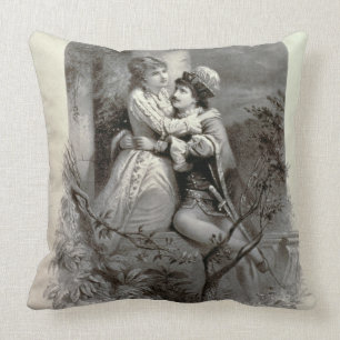 Coussin Publicité pour "Romeo et Juliet", tenant le