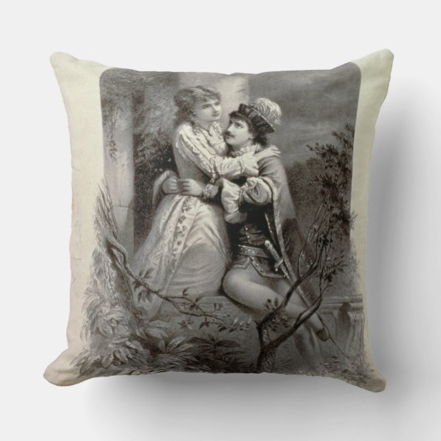 Coussin Publicité pour "Romeo et Juliet", tenant le (Recto)
