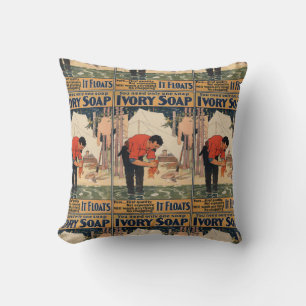 Coussin Publicité vintage de savon