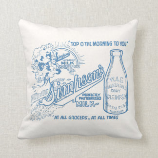 Coussin Publicité Vintage sur le lait