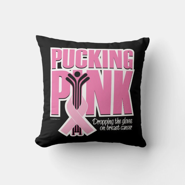 Coussin Pucking Pink (Hockey) (Recto)