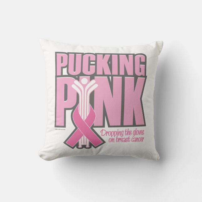 Coussin Pucking Rose (Hockey) (Recto)