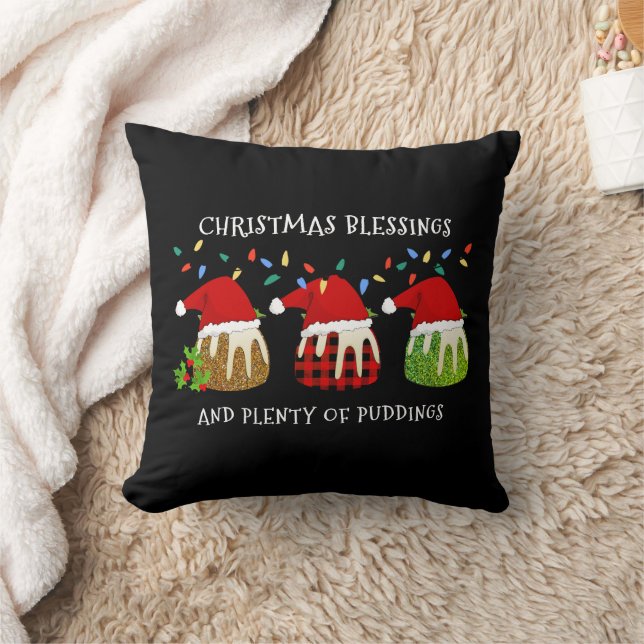 Coussin Pudding de Parties scintillant de Noël Père Noël B (Couverture)