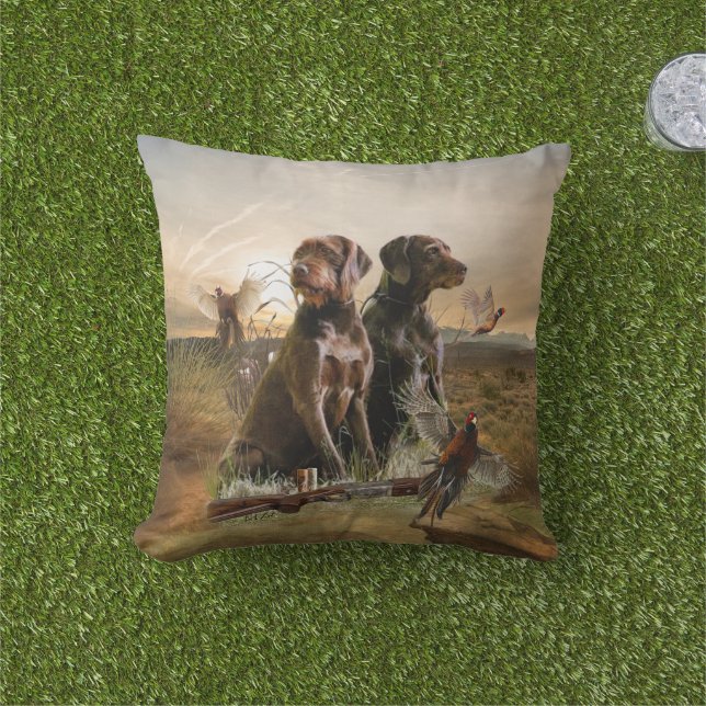 Coussin Pudelpointers, Chasse faisan (Herbe)