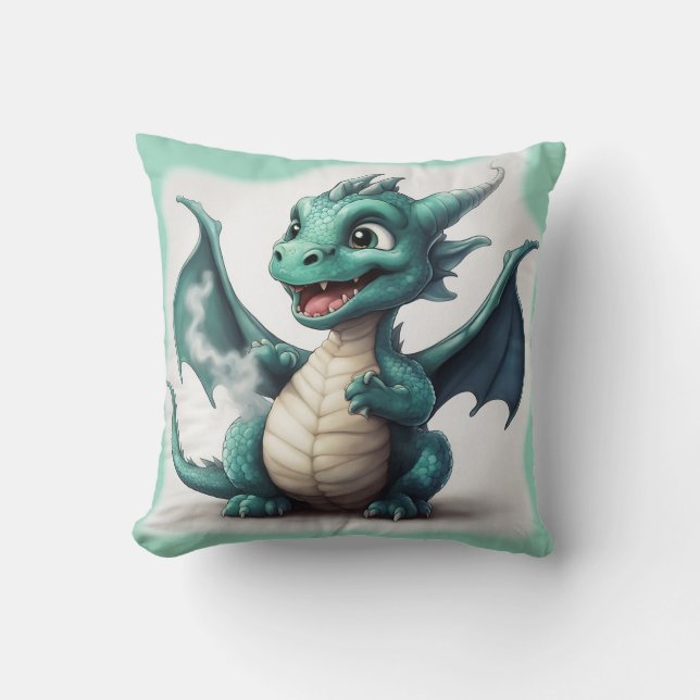 Coussin Puff Le Petit Dragon Magique (Recto)