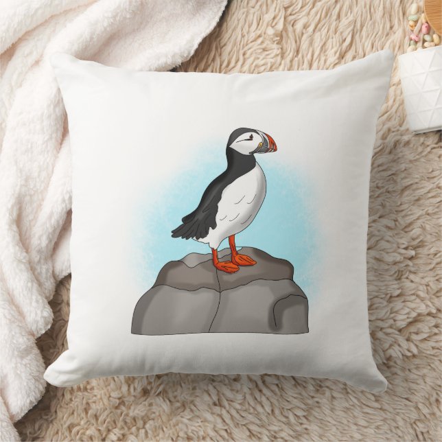 Coussin Puffin à main fine (Couverture)