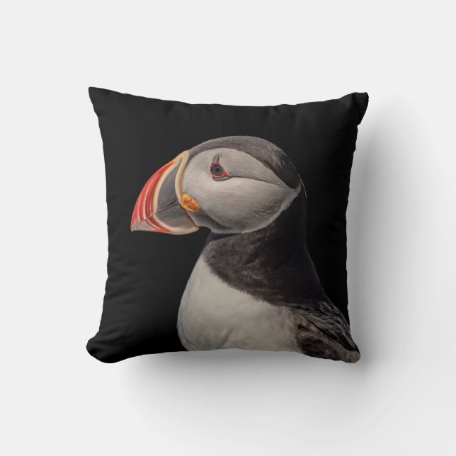 Coussin Puffin de l'Atlantique au Machias, Maine (Recto)