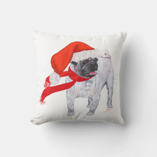 Coussin Pug de Christmas