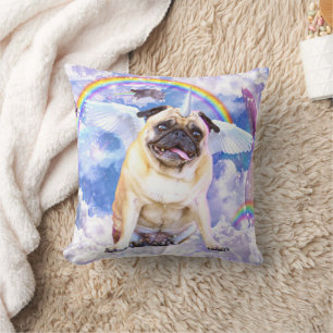 Coussin Pug unicorn