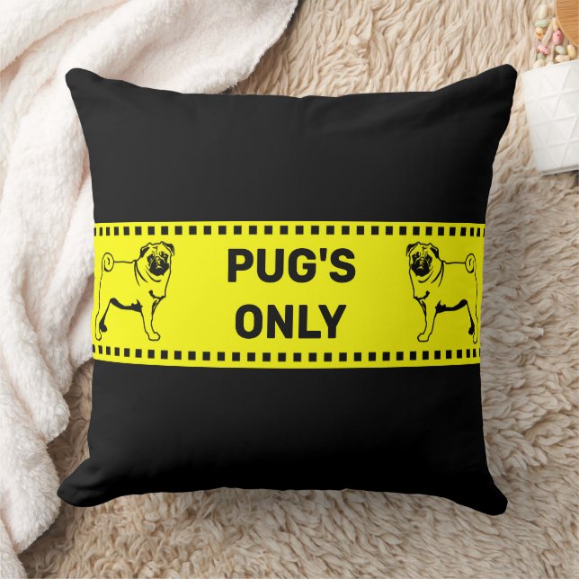 Coussin Pug uniquement | Chien noir (Couverture)
