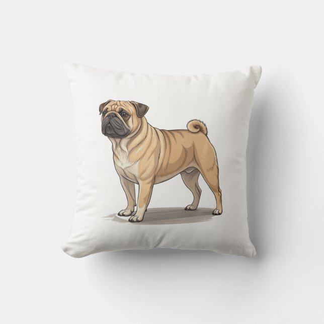 Coussin Pugabull américain (Recto)