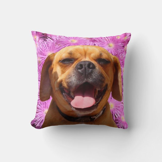 Coussin Puggle mignon (Recto)