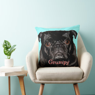 Coussin Puggy Grumpy personnalisée