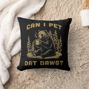 Coussin Puis-je caresser ce chien - Randonneur drôle - Ama