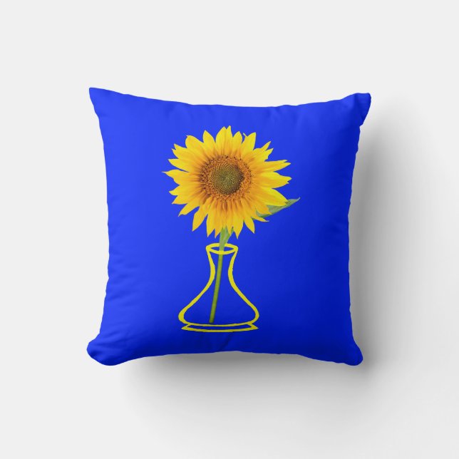 Coussin Puissance du tournesol, soleil de l'été (Recto)