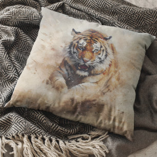 Coussin Puissant Tiger souffler Sables Safari jungle