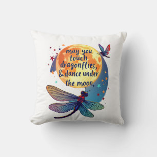 Coussin Puissiez-vous toucher les libellules et les étoile