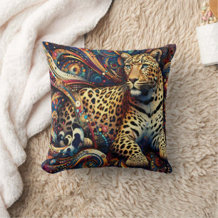 Coussin Pulse de léopard : délice de la jungle