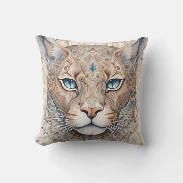 Coussin Puma Face Surreal Art (Recto)