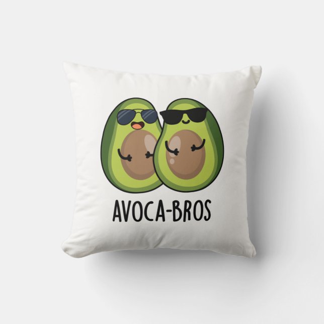 Coussin Pun Avoca-bros amusant Avocado (Recto)