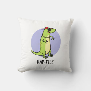 Coussin Pun de lizard en tissu de rap drôle