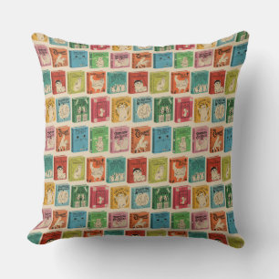 Coussin Puns de littérature féline de livre classique