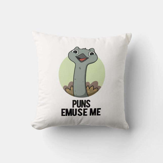 Coussin Puns Emuse Me Drôle Emu Pun (Recto)