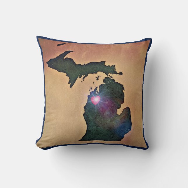 Coussin pur du Michigan - amour transversal de (Recto)