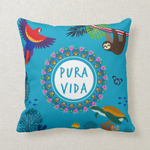 Coussin Pura Vida - Costa Rica Vie sauvage