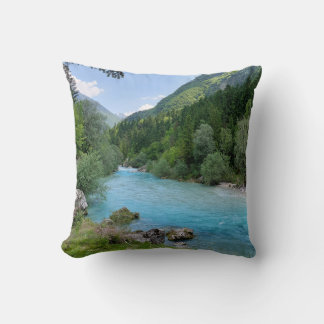 Coussin Pure nature sauvage Photographie de la rivière Soč