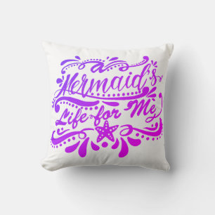 Coussin Purple A Mermaid's Life For Me Seashells