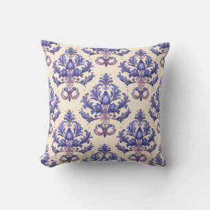 Coussin Purple Amethyst Damask Princesscore
