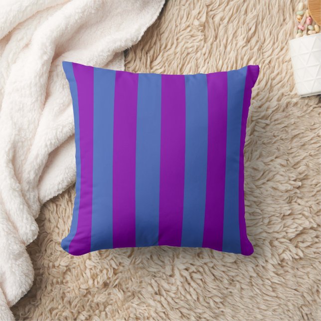 Coussin Purple and Blue Stripes (Couverture)
